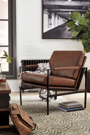 Puckman - Brown / Silver Finish - Accent Chair