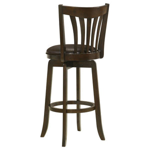 Lambert - Wood Pub Height Swivel Bar Chair - Dark Cherry
