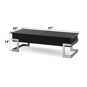 Calnan - Coffee Table - Black & Chrome