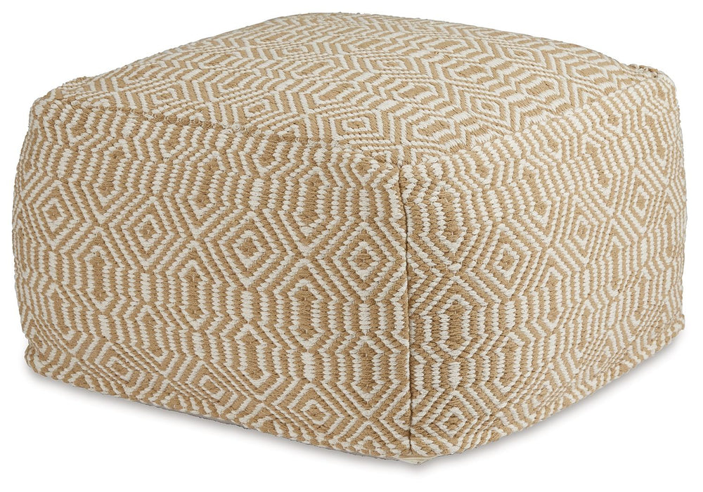 Fill your home with an aura of relaxed flair. This pouf-'s bold handwoven geometric design creates visual intrigue without being too busy, adding a casually cool vibe while you kick back in style. The neutral hues of the cotton cover feel fresh and organi