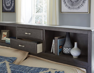 Caitbrook - Gray - King Storage Bed with 8 Drawers