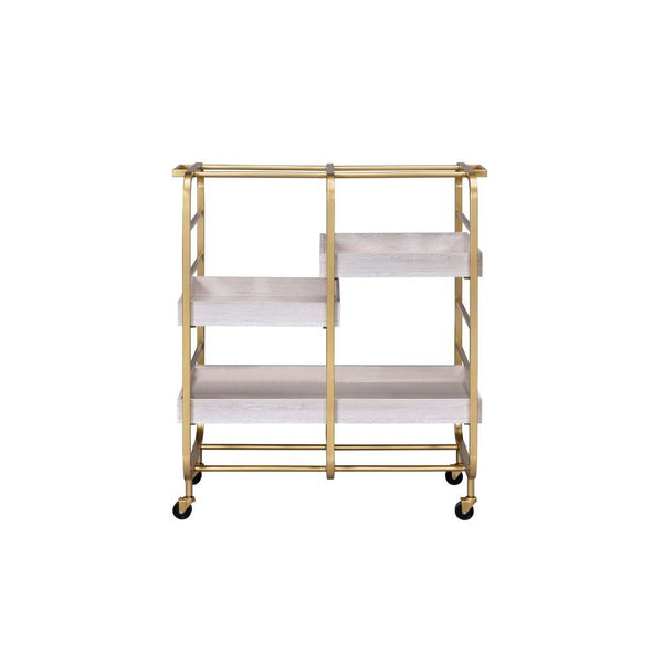  this Vorrik serving cart will be a visually appealing addition to your space. Featuring sleek metal fram