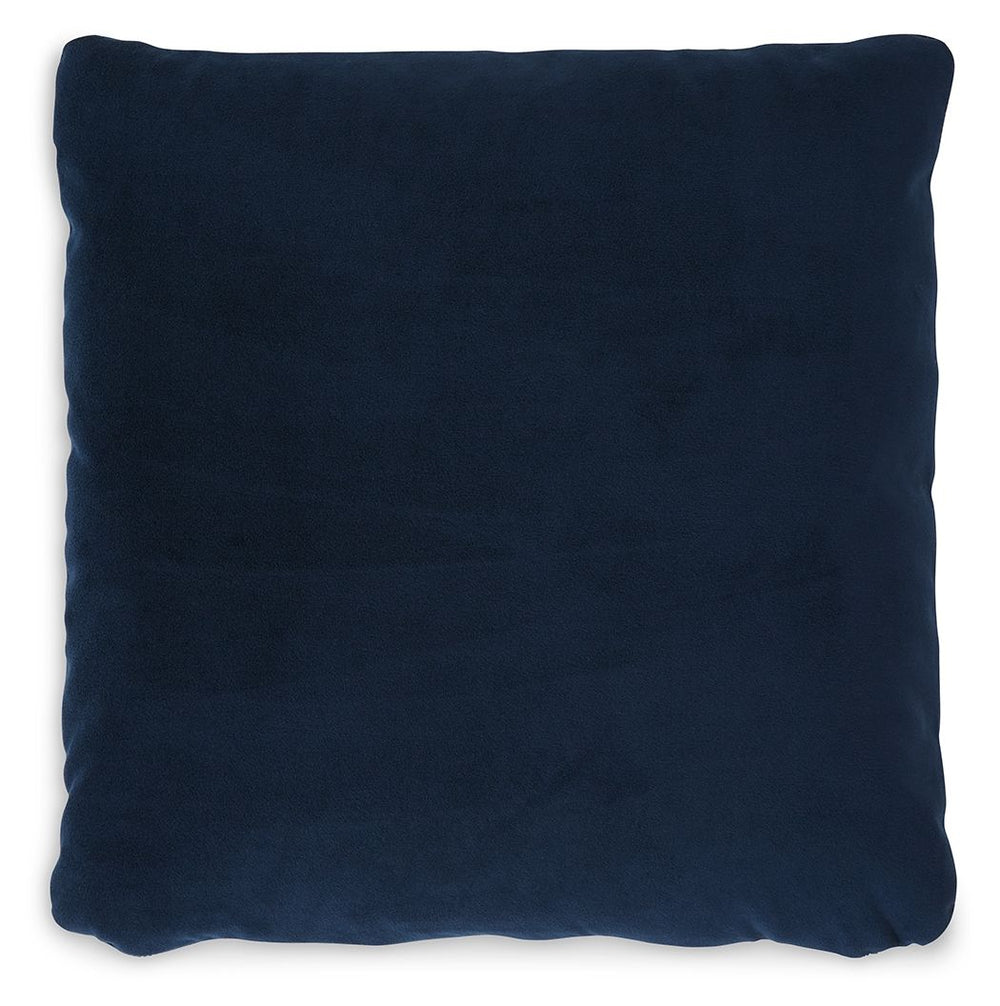 This pillow is made for lovers of luxe style and velvety comfort. Decadently soft in a shade of navy, itâ€™s an unassuming way to dress up your contemporary decor. Pair this pillow with pieces from the same palette, or use it to add a hint of color to a n