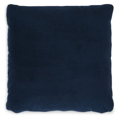 This pillow is made for lovers of luxe style and velvety comfort. Decadently soft in a shade of navy, itâ€™s an unassuming way to dress up your contemporary decor. Pair this pillow with pieces from the same palette, or use it to add a hint of color to a n