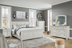 Robbinsdale - 6 Pc. - Dresser, Mirror, Chest, King Sleigh Bed - Antique White