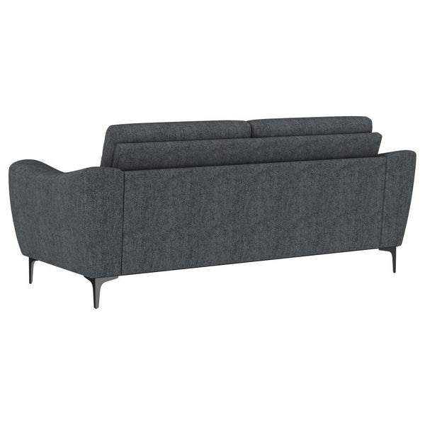 Nolan - Upholstered Sloped Track Arm Sofa - Charcoal