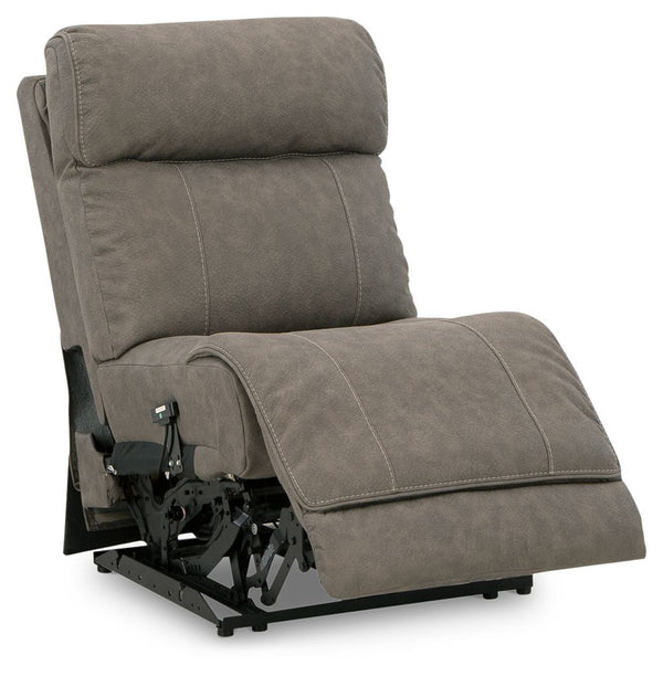 Starbot - Fossil - 5-Piece Power Reclining Sectional With Storage Console