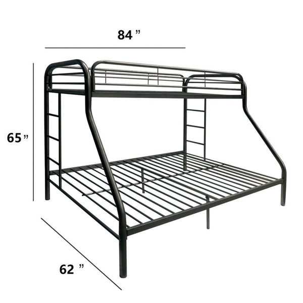 Tritan - Twin Long Over Queen Bunk Bed - Black