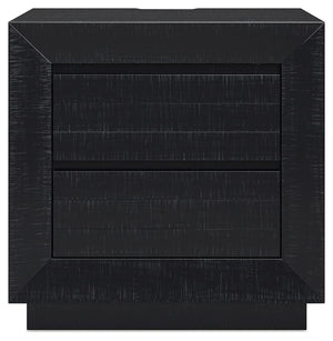 Londer - Black - Two Drawer Night Stand