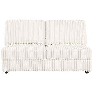Emberson - Upholstered Armless Loveseat - Ivory