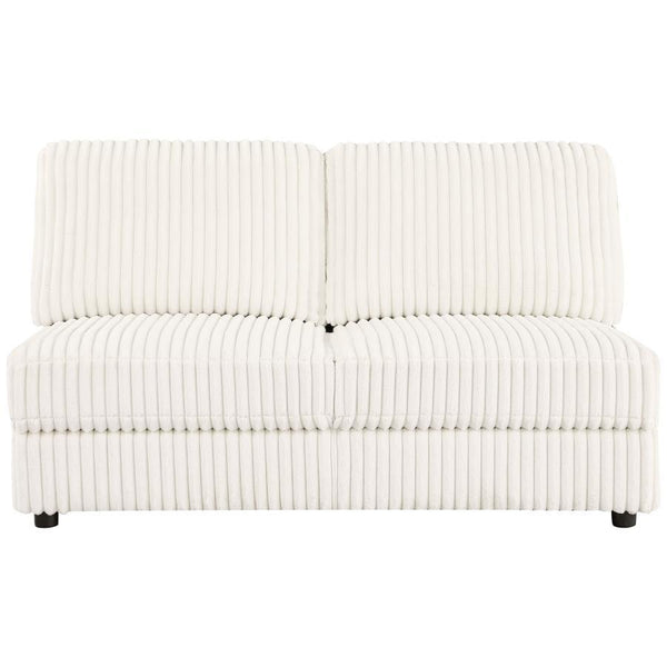 Emberson - Upholstered Armless Loveseat - Ivory