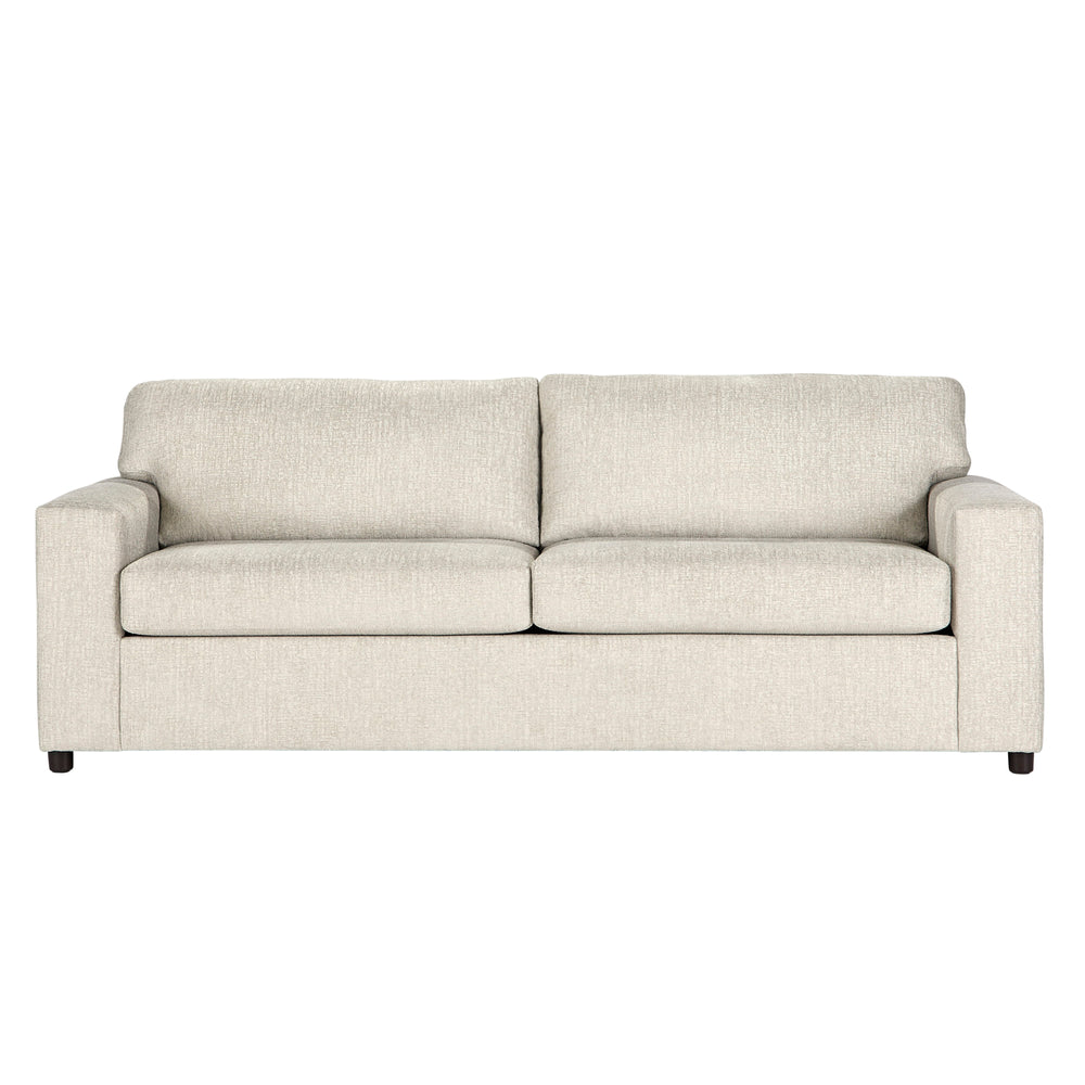 Introducing the Kylo 2 Piece Sofa and Cuddle Chair Set, a versatile and cozy addition to any living space. Crafted with 100% polyester natural chiffon beige easy-care fabric, this transitional set is at home in any dÃ©cor. Both pieces feature square arms 