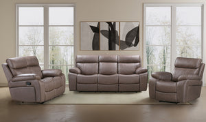 Theon - Manual Reclining Sofa, Loveseat And Recliner - Stokes Toffee