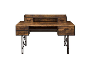 Safea - Desk - Weathered Oak & Black Finish