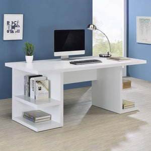 featuring a sleek white finish and a spacious design for maximum functionality. The clean-lined silhouette offers a contemporary touch