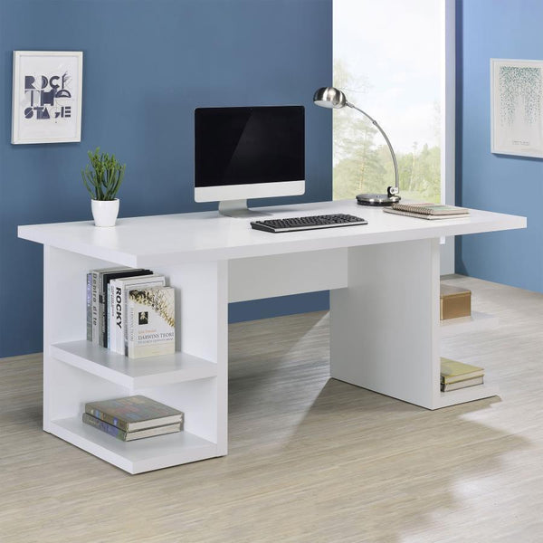  featuring a sleek white finish and a spacious design for maximum functionality. The clean-lined silhouette offers a contemporary touch