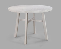 Elevate your dining experience with this stylish counter-height set, designed for both casual meals and lively gatherings. The round tabletop features a charming weathered finish, adding a touch of rustic elegance while maintaining a modern feel. The coor