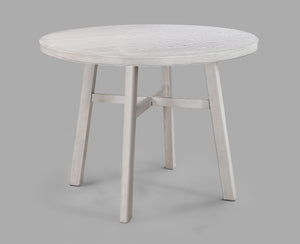 Elevate your dining experience with this stylish counter-height set, designed for both casual meals and lively gatherings. The round tabletop features a charming weathered finish, adding a touch of rustic elegance while maintaining a modern feel. The coor