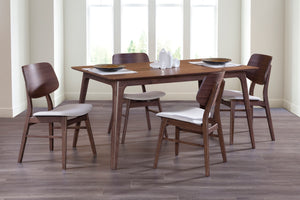 Oscar - Rectangle Table & 4 Chairs - Walnut