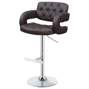 Brandi - Adjustable Bar Stool - Chrome And Brown