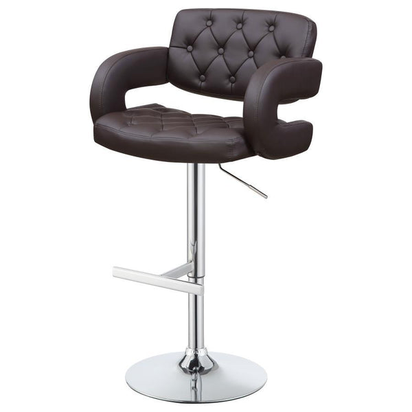 Brandi - Adjustable Bar Stool - Chrome And Brown