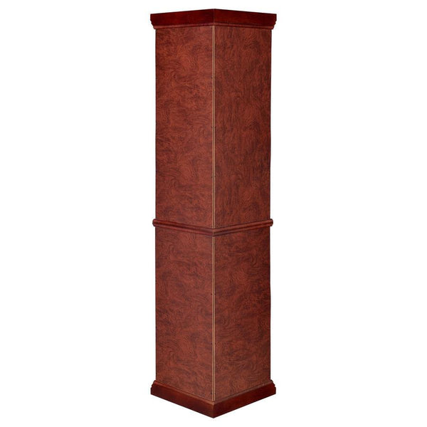 Appledale - 6-Shelf Corner Curio Display Cabinet - Medium Brown