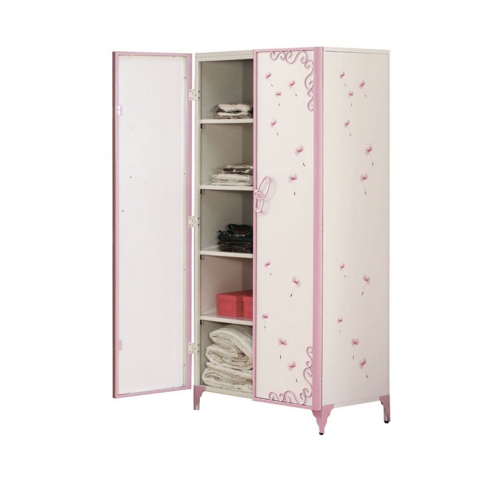 The Priya Canopy bed will create a wonderland in your princess-'s room. Features: metal butterfly design in a warm purple and white finish. A crown on top of the frame adds the charm and beauty into this enchanting bed.<br/><br/><b>Product Features</b><ul