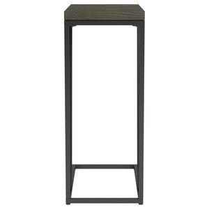 Sergio - Engineered Wood C-Shaped Sofa Side Table - Rustic Gray
