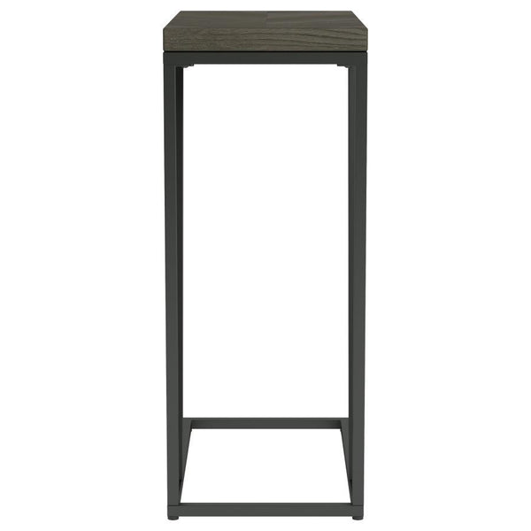 Sergio - Engineered Wood C-Shaped Sofa Side Table - Rustic Gray