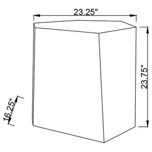 Capella - Mirrored Abstract Geometric End Table - Silver