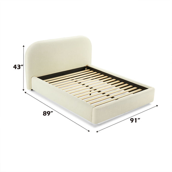 Arden - Eastern King Bed - Beige Fabric
