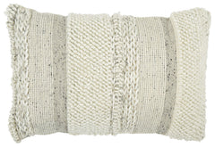 Teeming with tantalizing texture, this artful pillow is the epitome of casually cool design. Varying patterns and hues create an irresistibly charming look. What an effortlessly chic way to say, -"Welcome home.-"<br/><br/><b>Product Features</b><ul><li>Fa