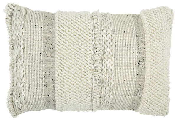 Teeming with tantalizing texture, this artful pillow is the epitome of casually cool design. Varying patterns and hues create an irresistibly charming look. What an effortlessly chic way to say, -"Welcome home.-"<br/><br/><b>Product Features</b><ul><li>Fa