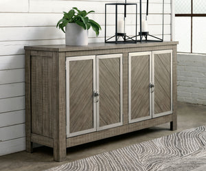  this buffet features two spacious cabinets
