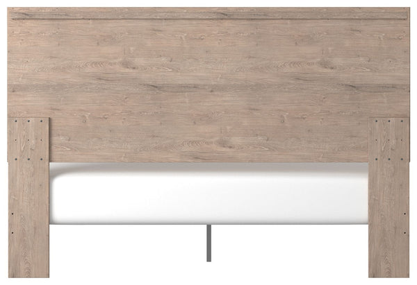 Senniberg - Light Brown / White - King Panel Bed