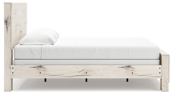 Lawroy - Light Natural - King Panel Bed