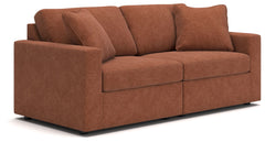 Looking cool and contemporary is great. But when it comes down to it, youâ€™re all about low-maintenance lounging. With the performance fabric on this sectional loveseat, cleaning spills is a breeze. And its customizable modular design caters to your ever