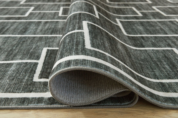Elderland - Black / Gray - Washable Medium Rug