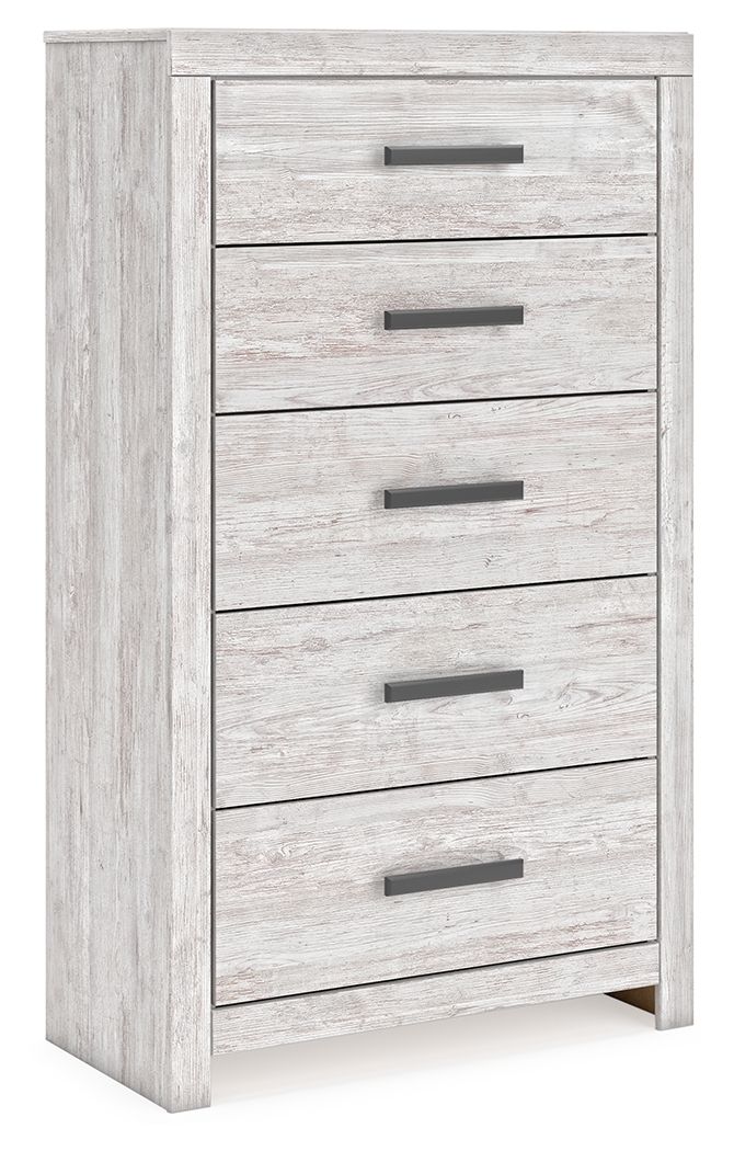 Charmingly designed, this chest of drawers embraces the aesthetics of countryside living and repurposes them for modern settings. Its whitewash paint, replicating the wear and tear of time, appeals to your love of vintage character. A fresh take on functi