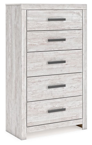 Charmingly designed, this chest of drawers embraces the aesthetics of countryside living and repurposes them for modern settings. Its whitewash paint, replicating the wear and tear of time, appeals to your love of vintage character. A fresh take on functi
