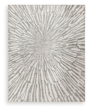 This rug takes traditional design motifs and brings them into the present. Outfitted with deliciously soft faux fur and a chic sunburst design in shades of gray and white, it-'s an apt addition to contemporary interiors. Further suiting your modern lifest