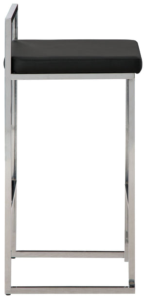Madanere - Black / Chrome Finish - Tall UPH Stool (Set of 2)