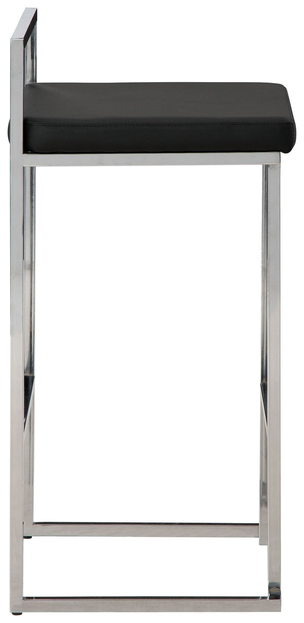 Madanere - Black / Chrome Finish - Tall UPH Stool (Set of 2)