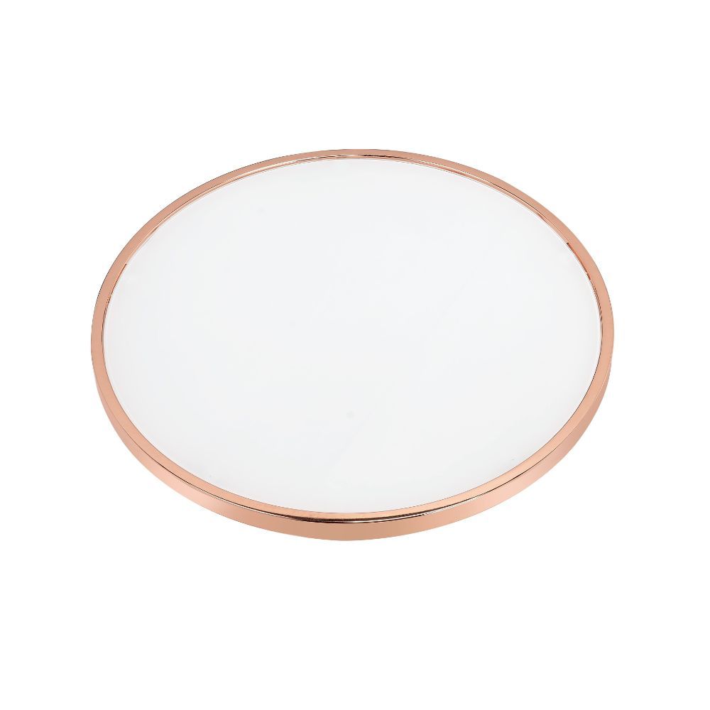 This Alivia modern occasional table brings a unique yet classy look to your living room. With effortless infusion of frosted glass and unique retro inspired rose gold metal base, this piece will naturally blend in your living room, making it a statement o