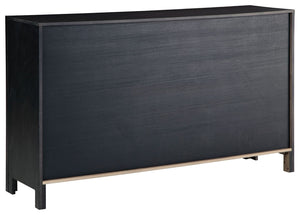 Lenston - Black / Gray - Accent Cabinet with 3 Doors