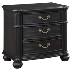 Discover the perfect blend of functionality and elegance with this nightstand, featuring three spacious drawers to keep your essentials organized. The top drawer, lined with soft felt, provides a gentle nest for your delicate items, while ingeniously desi