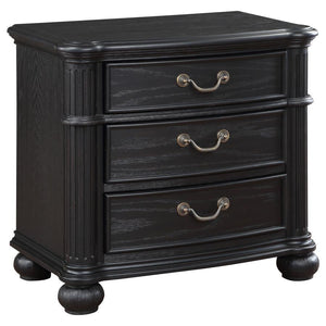 Discover the perfect blend of functionality and elegance with this nightstand, featuring three spacious drawers to keep your essentials organized. The top drawer, lined with soft felt, provides a gentle nest for your delicate items, while ingeniously desi