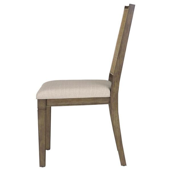 Matisse - Woven Rattan Back Dining Side Chair Brown (Set of 2) - Dark Brown