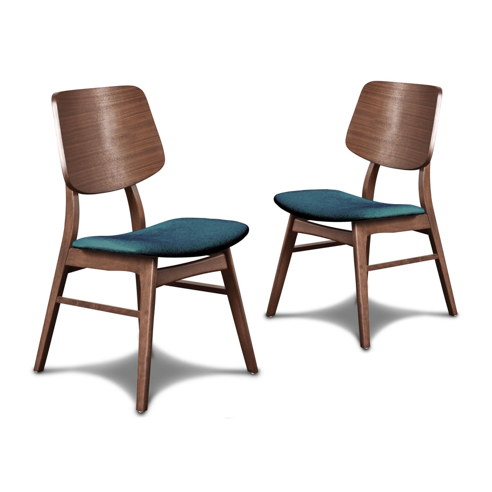 The Oscar Mid-Century Modern Dining Chairs (Set of Two) combine timeless design with practical functionality, making them a perfect addition to your dining space. Crafted from solid Rubberwood and Walnut veneers, these chairs are designed for durability a