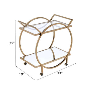 Traverse - Serving Cart - Champagne & Mirrored